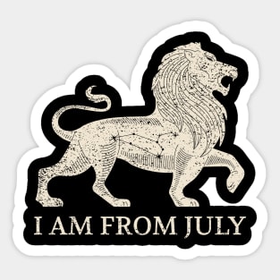 Born in July – Leo Zodiac Design Sticker